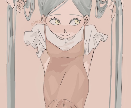 商用利用可SNS、背景、配信のイラストを描きます そのキャラにしか出せない雰囲気を引き出します。 イメージ1