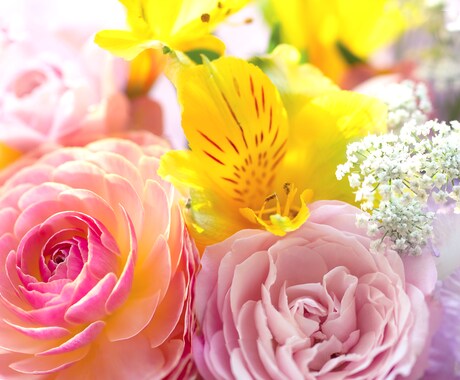 ブライダル・式典用のお花の画像 3組 販売します 花のアーティスティックな撮影と彩色に定評。癒しパステルカラー イメージ2