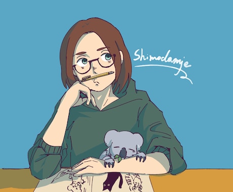 優しい雰囲気のゆるいアイコンをお描きします ゆるくて温かいSNSアイコン描きます イメージ1