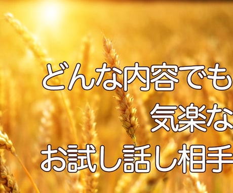 お試しOK! 気楽なお話相手になります 話し相手を探されているあなた！どんな内容でもお気軽にどうぞ♪ イメージ1