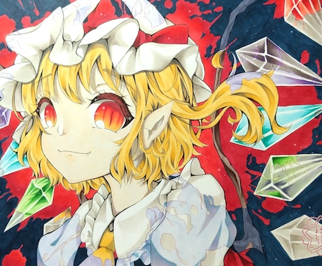 東方のアナログイラストを描きます 世界に1つのアナログの形で、お好みの東方のキャラをお届け！ イメージ1