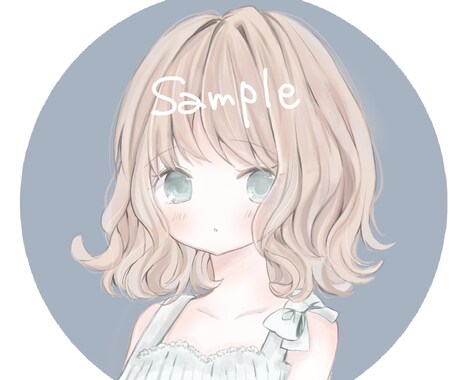 淡くふんわりなアイコンなどイラスト描きます やわらかい雰囲気の少女を描くことが多いです。 イメージ2
