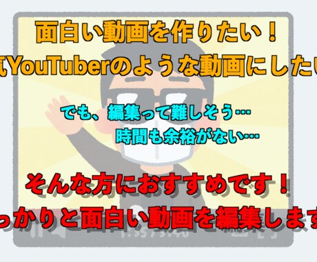 YouTube用動画を高品質に編集します 動画編集歴5年の現役YouTube編集者が作成します イメージ1