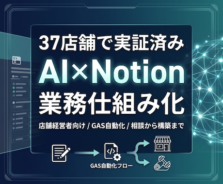 37店舗を仕組み化した経営者がAI活用を提案します Notion×GAS×AIで業務を自動化｜店舗経営者向け イメージ1