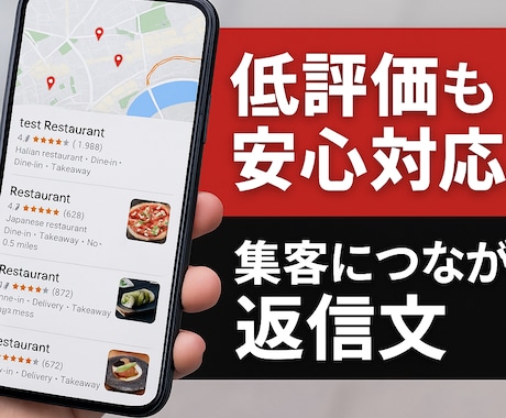 飲食店向けレビュー対策・口コミ返信文テンプレます 飲食店のGoogleマップや食べログに対応！！ イメージ1