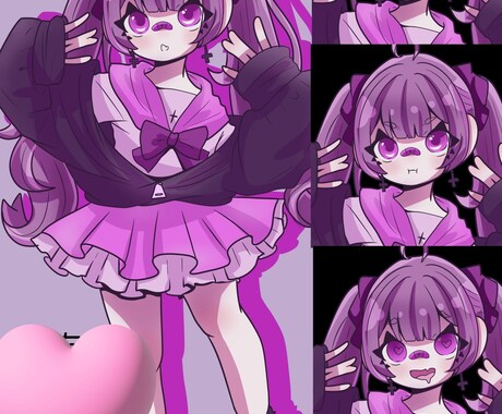 動画で使えるイラスト描きます 表情豊かなデフォルメキャラで動画を華やかに！！ イメージ1