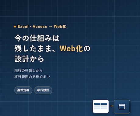 Excel・Access業務のWeb化を設計します イメージ1
