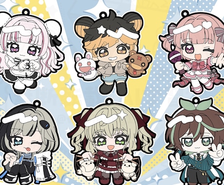 実物写真あり✦ラバーストラップのデータ作成します Illustratorデータで可愛いラバスト作れます✧ イメージ2