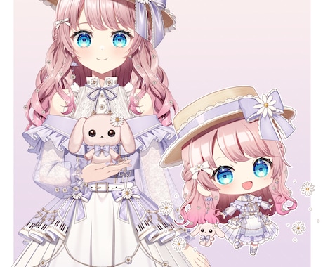 Live2D用パーツ分けイラストを作成します キャラデザや表情差分も承ります☆男性キャラもOK！ イメージ2