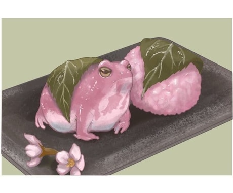ペット×食べ物のオシャレなイラストを描きます ★猫、犬、両生類、爬虫類など、どんな動物もリアルな質感で★ イメージ2
