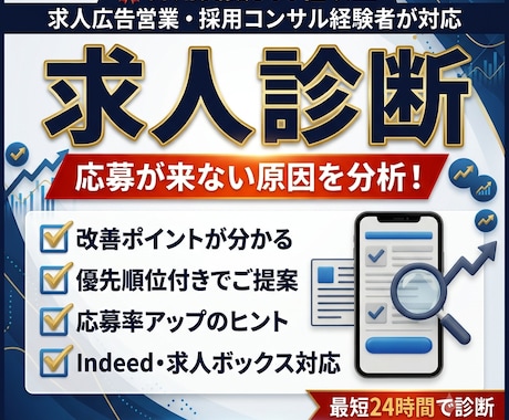 初回特価★応募が来ない求人原稿を診断します 採用のプロが応募につながる改善点をお伝えします イメージ1