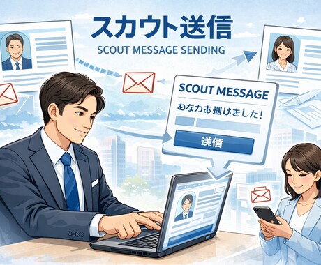 求人票代行作成・スカウト送信代行できます スカウト型サービス会社の営業マネージャー経験有り イメージ2