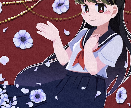 やわらかくて可愛い線画なしイラストを作成します SNSやブログなどに使えるイラストをお描きします◎ イメージ2