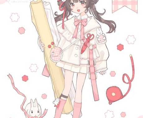 可愛さいっぱいのアイコンや立ち絵、1枚絵を描きます 女の子が得意です！ミニキャラもできます！商用利用◎ イメージ2