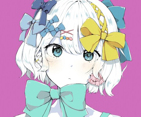 オリジナリティのある可愛い人物アイコン描きます 女の子 男の子両方の作成が可能です。 イメージ2