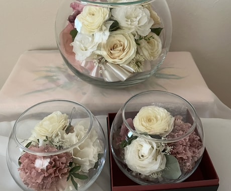 ブーケや記念のお花をドライフラワーに加工します 『要事前連絡』♡︎ʾʾ【 大小各1個】オプションで追加OK イメージ2