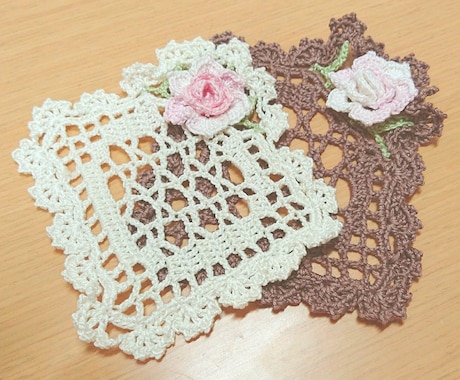 かわいい小物作品、編み物代行いたします お花をモチーフとした小物が得意です！( *´꒳`*)੭" イメージ1