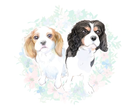 ふんわり優しいタッチでペットの似顔絵を制作します アイコンや待ち受けに♪プレゼントにも イメージ1