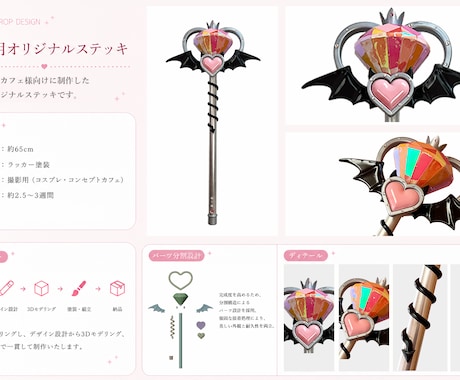 コスプレ小物をオーダーメイドで作成します コスプレ用の小道具やアイテムを3Dプリンタで作製します！ イメージ2