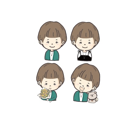 アイコンを作成します 2点セット♪季節に合わせたり、好きな物と一緒に♪ イメージ1