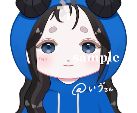 ほわかわで可愛い正面アイコン描きます ぷっくりした可愛いミニキャラアイコンはいかがですか！ イメージ2