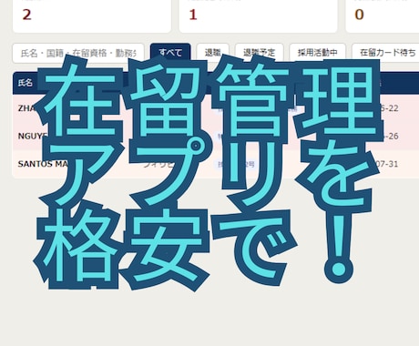 登録支援機関向けの外国人管理ソフト作ります イメージ1