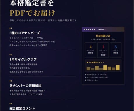 数秘術鑑定｜コアナンバーズ鑑定します 生年月日と名前で本質・使命・運気を鑑定 イメージ2