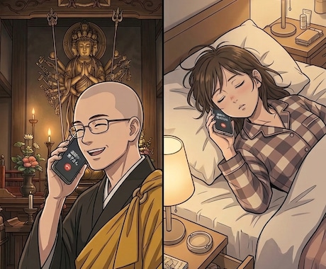 おぼつかない夜に。あなたの眠りを手助けします 電話で「心がおぼつかない方」へ。深夜のお電話承ります。 イメージ1