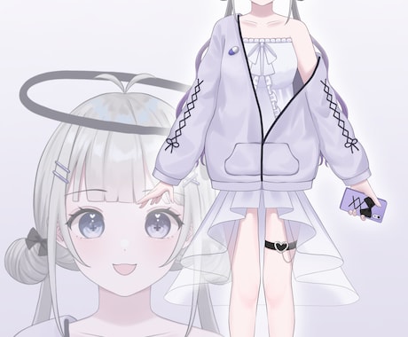 かわいいキャラクターの立ち絵描きます 優しい、キラキラした雰囲気の立ち絵をお求めの方はぜひ！ イメージ2