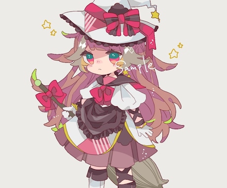 デフォルメイラストお描きします こだわりの衣装•装飾おまかせください* イメージ2
