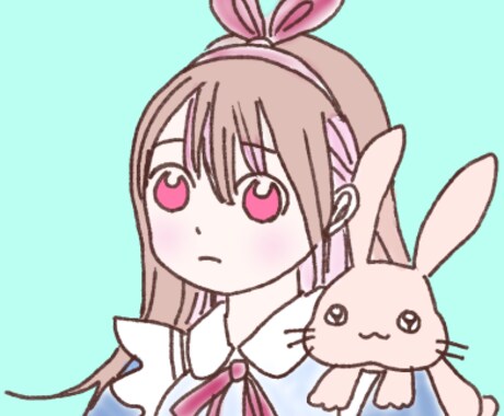 可愛いあなただけの女の子や動物のアイコンを描きます ほんわか、ざっくりした絵柄です イメージ2