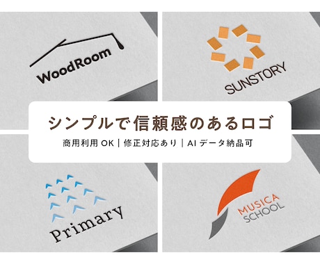 商用OK｜シンプルで洗練されたロゴ制作します 【AIデータ込み】【著作権譲渡】【商用利用可】 イメージ1