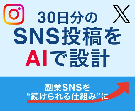 在宅副業向けSNS投稿設計を作成します ネタ切れゼロ！30日分をAIが戦略設計 イメージ1