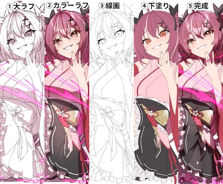 OC/うちの子をソシャゲ風に描きます 商用利用/二次利用可能です！！ イメージ2