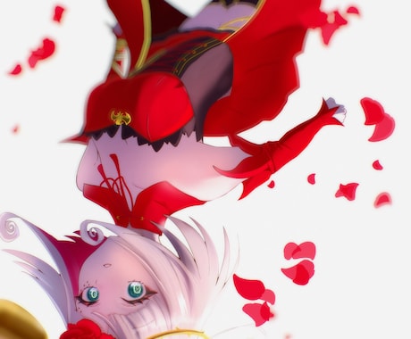 1枚絵、立ち絵、二次創作、アイコン描きます イメージ1