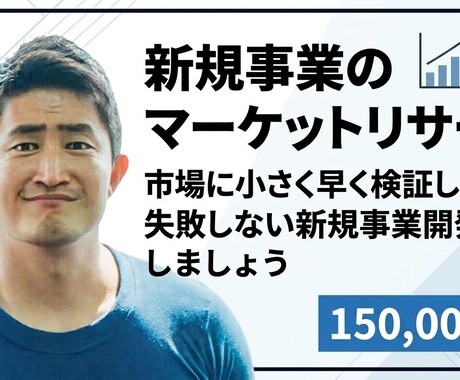 新規事業のマーケットリサーチを支援します 市場に小さく早く検証し、失敗しない新規事業開発をしましょう イメージ1