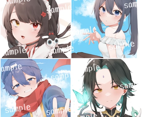 サムネ･立ち絵･1枚絵等のイラスト制作します イメージ1