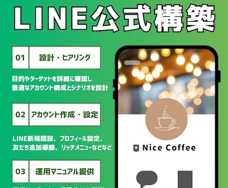 LINE公式の構築と運用を行い集客を支援します 格安でも高品質での提供をモットーに！集客からリピートまで支援 イメージ2
