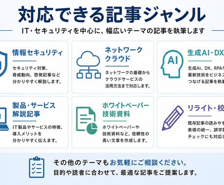 IT・セキュリティの記事を分かりやすく執筆します 情シス20年・テクニカルライターが、難しい技術を伝わる文章に イメージ2