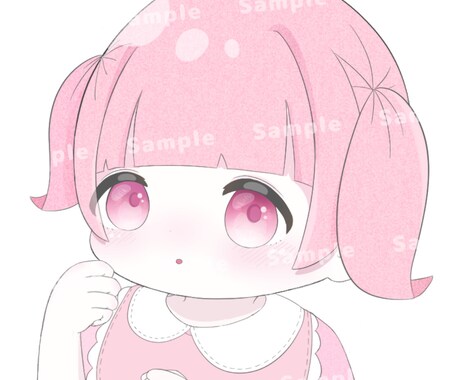 SNS等のアイコン、イラストを描きます 男女共に使いやすく可愛いイラスト イメージ2