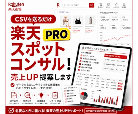 楽天コンサルPRO｜20商品の楽天SEO提案します イメージ1