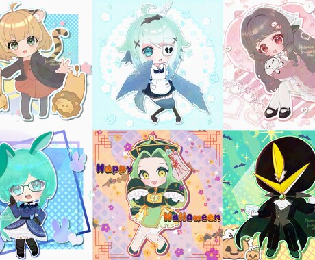 商用利用無料♢可愛いミニキャラ制作します キラキラな瞳が好きな方におすすめです！配信やグッズにも◎ イメージ2