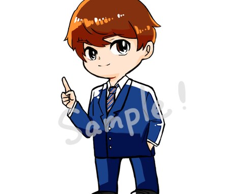 使い方自由！2頭身アイコンイラスト作製します SNSやYouTubeで使えるイラストの製作 イメージ2