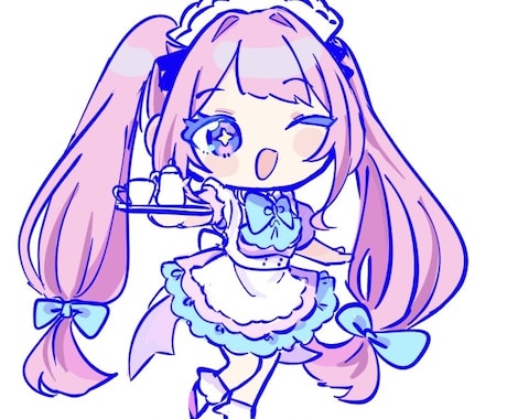 女の子のミニキャラ描きます イメージ1