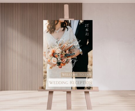 特典あり◎写真メインのウェルカムボードを作成します 結婚式・パーティーを控えてる方へ♪ イメージ1