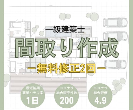 一級建築士が住宅の間取りを一から作成して提案します 無料修正2回＊動線･収納･日当たり･風通し･子育て･家相 イメージ1