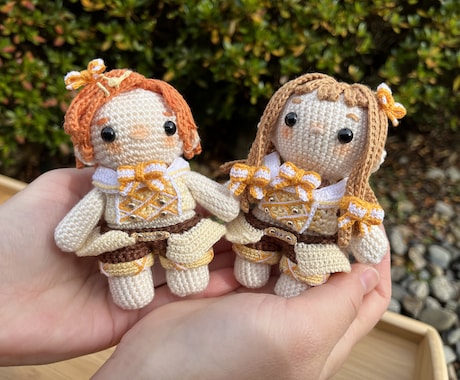 あなたのオリキャラを可愛い編みぐるみにします 「うちの子」をイラストや設定をもとに手編みで制作します。 イメージ2