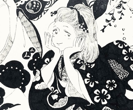 アナログイラスト描きます アナログ線画イラスト・水彩イラストを承ります イメージ2
