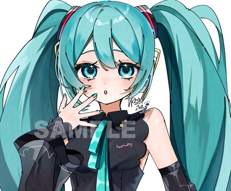 バストアップでイラストを描きます アイコン、サムネイル用などお好きにお使いください！ イメージ2