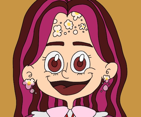 アメリカンポップでカワイイアイコン描きます 無料修正可能で希望に沿ったイラストを提供致します！ イメージ2